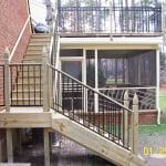 Repairing staircase above screened porch